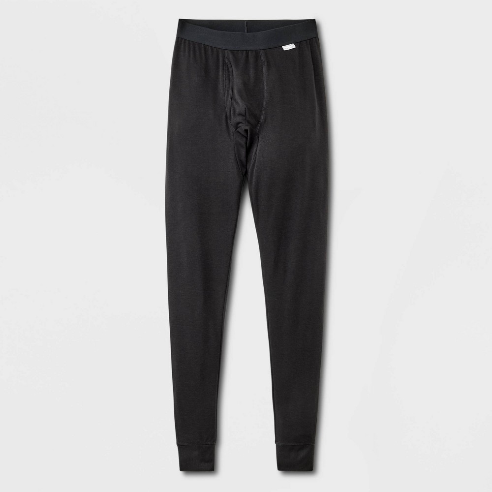 Men's Premium Slim Fit Thermal Pants And Shirt- Goodfellow & Co Black XXL