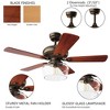 Costway 52" Vintage Ceiling Fan Light w/ Remote Control Reversible Blades Home Indoor - 4 of 4