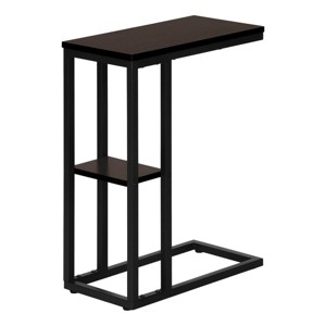 FONTOI End Tables C-shaped with Storage Drawer, Space Saving, Modern Contemporary Side Table for Accent Furniture, Brown, 26"*12"*5" - 1 of 4