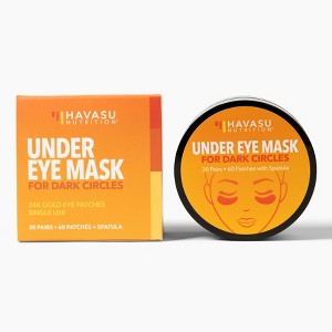 Hydrating Under Eye Patches, Helps to Eliminate Eye Bags and Wrinkles, 24k Gold Masks, Havasu, 30 Pairs + Spatula - 1 of 4