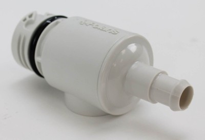 White Universal Wall Fitting Quick Disconnect for Pool Cleaners