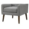 CAVINAS Woven Accent Chair with Tufted Back and Wooden Legs,Mid-Century Upholstered Living Room Chairs,Reading Chairs for Living Room - 4 of 4