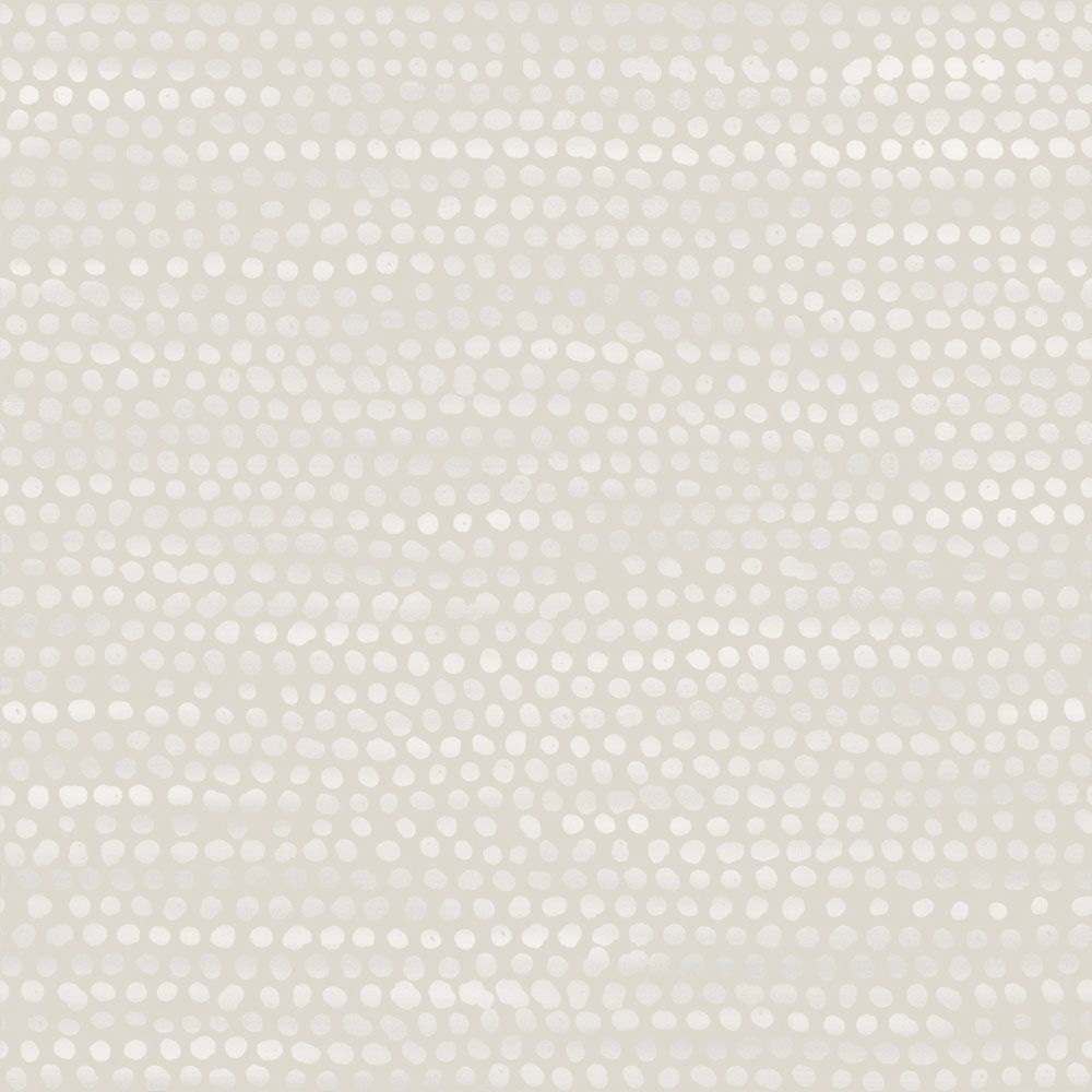 Tempaper & Co. 28 sq ft Moire Dots Peel and Stick Wallpaper Metallic Pearl Gray
