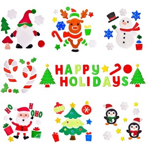Fun Little Toys 8 PCS Christmas window gel clings - 1 of 4