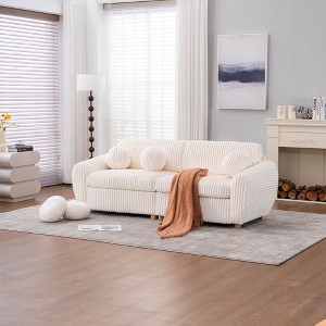 APRILSOUL Modern Sectional Loveseat for Living Room, Corduroy Sofa Couch, Upholstered Sofa for Apatment Bedroom Home Office - 1 of 4