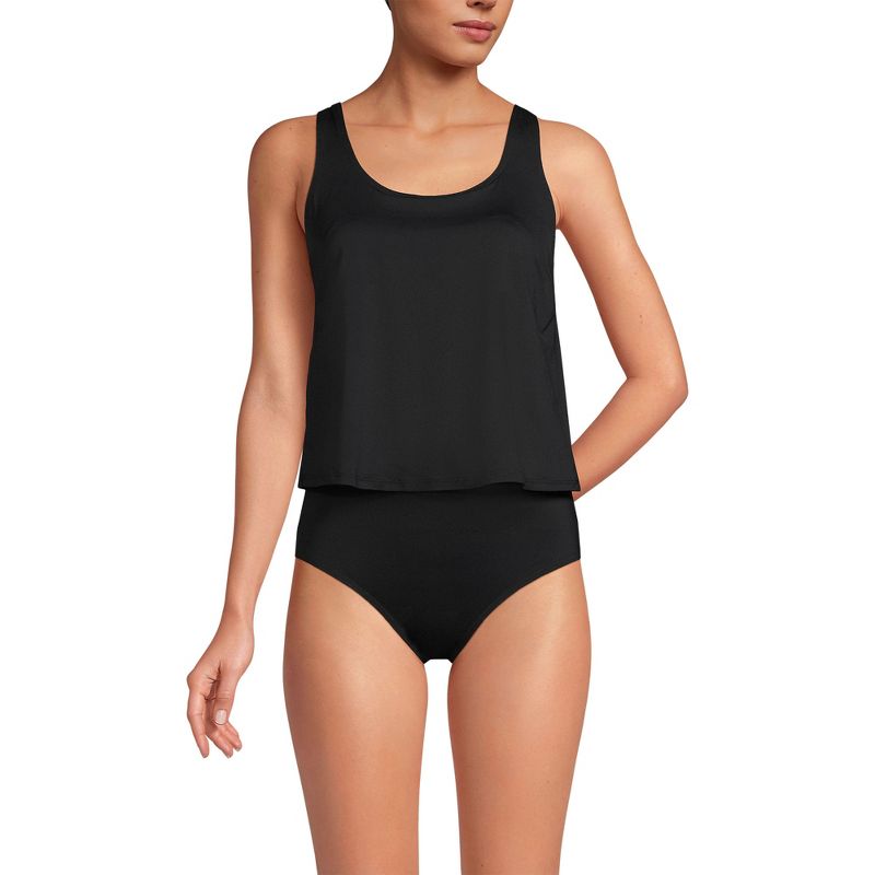 Lands' End Lands' End Women's DD-Cup Chlorine Resistant One Piece Scoop Neck Fauxkini Swimsuit, 1 of 6