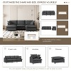 NicBex Couches for Living Room 3pc L-shaped Sectional Sofa Modern Chenille Upholstered Sofa Couch with Movable Ottoman - 2 of 4