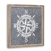 Cheung's Cheung's Painted Compass on Galvanized Backdrop with Wood Frame Wall Décor, Gray - 2 of 4