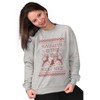 Ugly Christmas Naughty is New Nice Sweatshirt for Men or Women Brisco Brands - 4 of 4