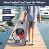 Fuel Caddy, 15 Gallon Tank - Heavy-Duty HDPE Fuel Storage with Leak-Proof Valves, Portable Wheels & High-Efficiency Siphon Pump - 2 of 4