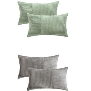 REGALWOVEN 4 Pcs Modern Strip Decorative Throw Pillow Covers for Couch Bed Living Room - 1 of 4
