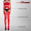 LECHERY Women's Lustrous Silky Shiny Sheer Suspender High-Waisted No Waistband Nylons Pantyhose Tights Stockings (1 Pair) - 3 of 4
