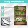TOAOTBNBO Metal Raised Garden Bed with Trellis and Wheels, Metal Planter Box with Trellis, Garden Box for Climbing Plants, Flower - 4 of 4
