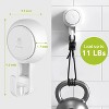 LunaLulinlk Suction Cup Hooks, Heavy Duty Reusable Wreath Hanger, Powerful Removable Shower Hooks, Vacuum Suction Wreath Holder 4 Pack - 2 of 4