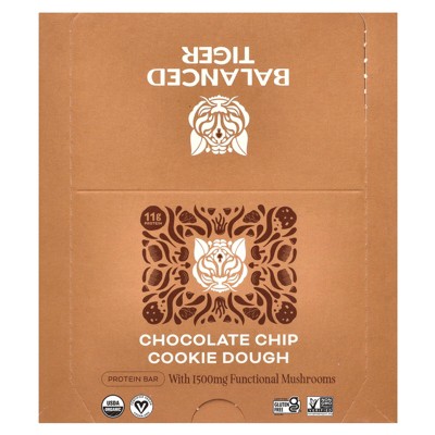 Organic Functional Mushroom Protein Bars | Full Dose (1500mg) Lions Mane, Chaga, Reishi & Cordyceps Bars | Vegan Protein Bars, Adaptogens, Superfoods