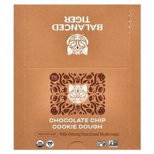 Organic Functional Mushroom Protein Bars | Full Dose (1500mg) Lions Mane, Chaga, Reishi & Cordyceps Bars | Vegan Protein Bars, Adaptogens, Superfoods - 1 of 3