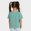 Toddler Girls' Paris Boxy T-Shirt - Cat & Jack™ Ocean Green - 3 of 4