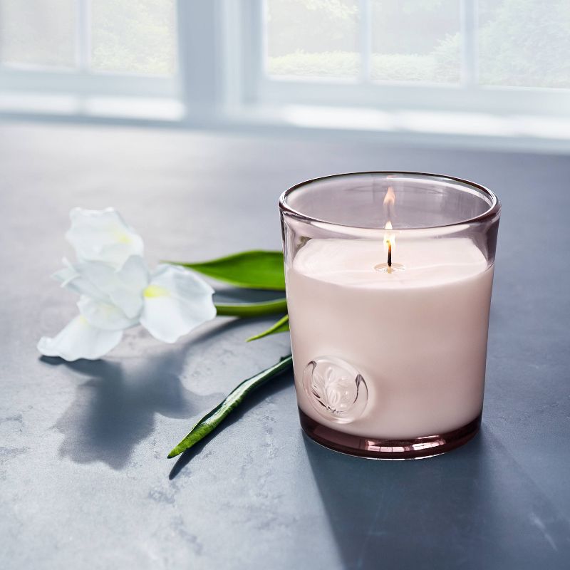 12.5oz Colored Glass Candle White Amber &#38; Jasmine Pink - Threshold&#8482; designed with Studio McGee, 2 of 6