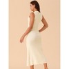 Seta T Women's Sleeveless Ribbed Knit Midi Sweater Dress - 4 of 4
