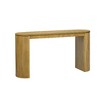 PAGED Modern Curved Console Table with Vertical Striped Legs, Pine Wood Entryway Sofa Side Table, Entryway Table for Living Room/Entrance - 3 of 4