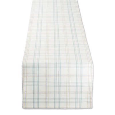 Design Imports Cottontail Garden Plaid Reversible Table Runner