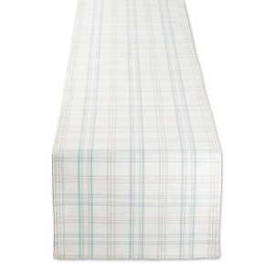 Design Imports Cottontail Garden Plaid Reversible Table Runner - 1 of 4