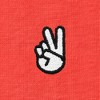 Dalix Peace Sign Embroidered Lightweight Relaxed Jersey Tee Summer Cute Positive Womens - 2 of 4
