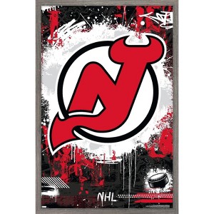 Trends International NHL New Jersey Devils - Maximalist Logo 23 Framed Wall Poster Prints - 1 of 4