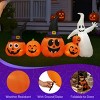 SEVOBAL Party Decorations Accessories 8FT Long Halloween Inflatables Pumpkins Ghost Outdoor Decorations, Blow Up Yard Decoration, Orange, 95"*30"*48" - 4 of 4