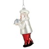 NORTHLIGHT 5.75" Glass Santa Chef Christmas Ornament - White/Red - 4 of 4