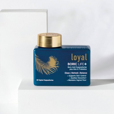 Loyal Boric Life Plus Boric Acid with Aloe & FOS Suppositories - 30ct