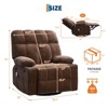 GustoWave Oversized Massage Recliner Chair with Heat, Manual Swivel Rocker, Lumbar Support, Dual Cup Holders, Side Pockets, Living Room - 2 of 4