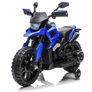 Jojoka 6v Electric Dirt Bike, Kids Ride on Motorcycle with Traning Wheels, 2-5mph Adjustabled Speed, Headlight & Music - 1 of 4
