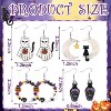 Enchanted Halloween Earrings - Whimsical Pumpkin, Ghost and Black Cat Design in Playful Acrylic, A Magical Night Accessory - 2 of 4