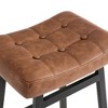 Arceso Counter Height Bar Stools Set, Barstools with Thick Faux Leather Saddle Seat & Heavy Duty Metal Legs,24Inch Kitchen Counter Stools - 3 of 4