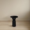 Royal Hampton, Tia 12 Inch Round Side End Table with Turned Pedestal Base, Mango Wood in Matte Finish - 4 of 4