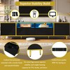 KTMBDW LED TV Stand for 75/80 inch TV, Modern Television Table Center Media Console with Drawer and Led Lights, for Living Game Room Bedroom - 4 of 4