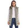 Women's Long Puffer Vest with Hood - S.E.B. By SEBBY - 4 of 4