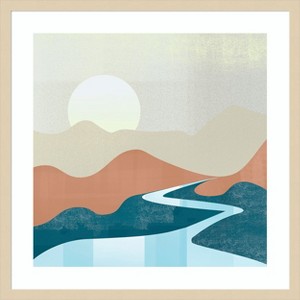 Amanti Art Peaceful Landscape I by Arctic Frame Wood Framed Wall Art Print - 1 of 4