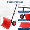 TackView Snow Shovel with Wheels, Snow Pusher Shovel with Snow Removal Adjustable Angle & Height Handle, for Driveway, Pavement - 3 of 4