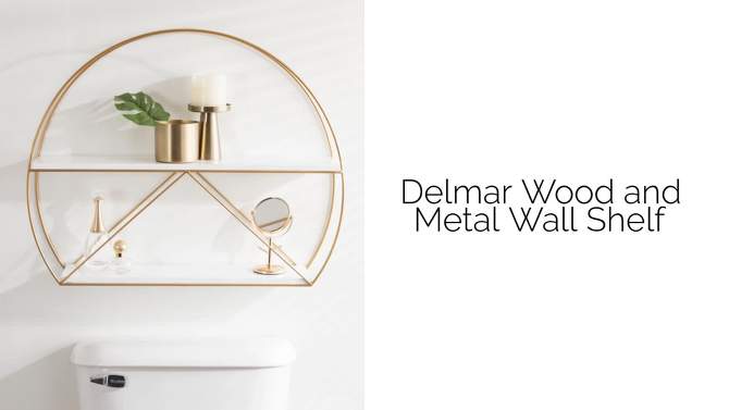 Delmar Mid-Century Modern Wall Shelf - Kate & Laurel All Things Decor, 2 of 10, play video