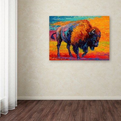 Vibrant Buffalo Landscape 14" x 19" Canvas Art