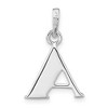 Black Bow Jewelry Sterling Silver, Sabrina Collection, D/C Block Initial  A Pendant - 3 of 4