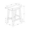 29" Saddle Seat Barstool White - EveryRoom: Wood Frame, Non-Upholstered, Fixed Height Counter Stool - 4 of 4