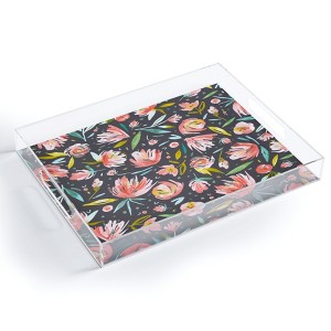 Ninola Design Coral Peonies Festival Floral Acrylic Tray - Deny Designs - 1 of 4