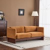 Christopher Knight Home Miranda 77'' Modern 3-Seater Rubberwood Upholstered Sofa with Thick Cushions - 2 of 4