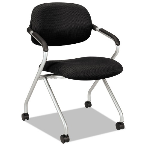 Basyx Vl303 Series Nesting Arm Chair, Padded Arm Chair