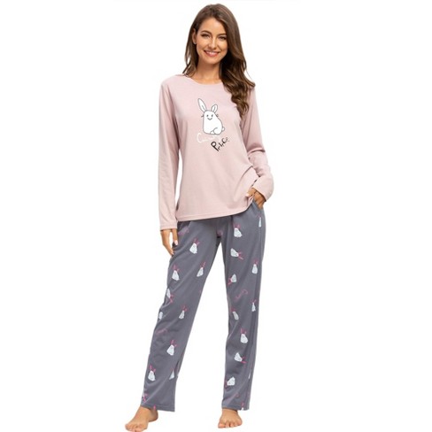 Cheibear Womens Round Neck Pajama Set With Capri Pants Casual Lounge  Sleepwear Gray Medium : Target