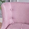 Sapphtopaz Accent Chair Fabric Comfy Chair Lounge Armchair Bedroom Chair with Button-Tufted Waffle Stitching and Nailhead Trim for Bedroom - 4 of 4