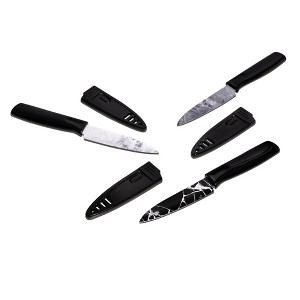 Dura Culina® Artistic Edge Collection Knives with Blade Guards, Black - 1 of 4